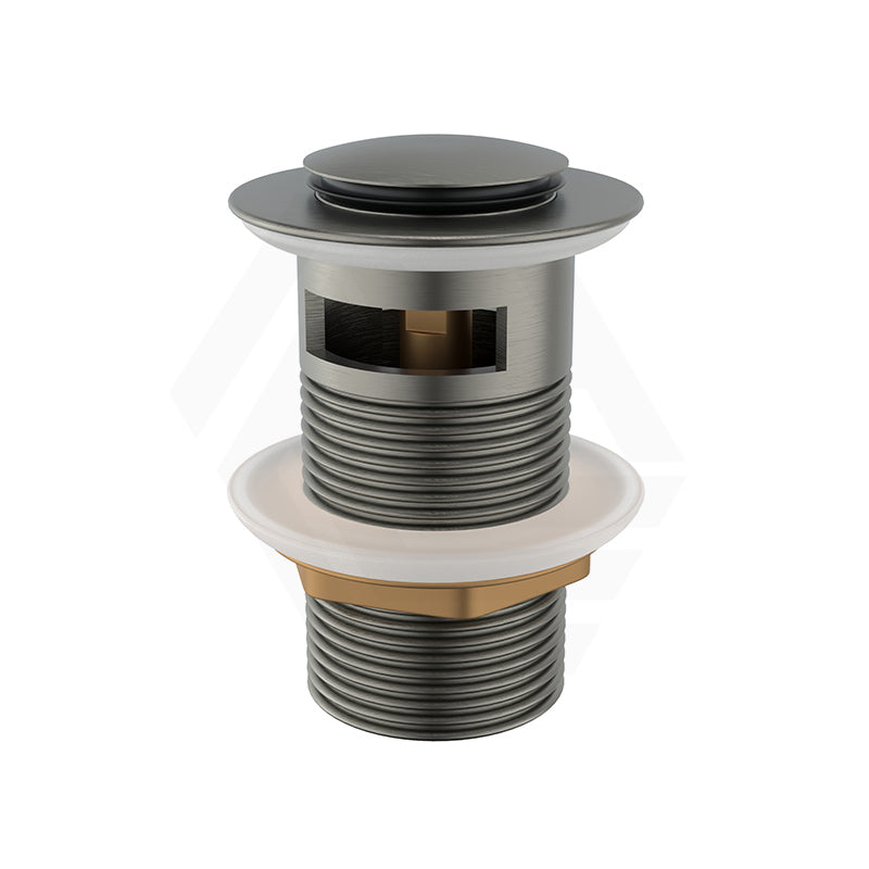 M#1(Gunmetal Grey) Aquaperla 32/40mm Solid Brass Gunmetal Grey Basin Pop Up Waste with Overflow