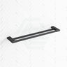 Quavo 600/800mm Matt Black Double Towel Rail Brass Wall Mounted Rails