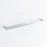 Quavo Square Chrome Double Towel Rail 800mm Brass Wall Mounted