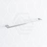 Quavo Square Chrome Single Towel Rail 600mm Solid Brass Wall Mounted
