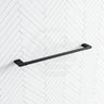 Quavo 600/800mm Square Matt Black Single Towel Rail Brass Wall Mounted Rails