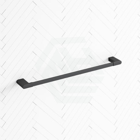 Quavo 600/800mm Square Matt Black Single Towel Rail Brass Wall Mounted Rails