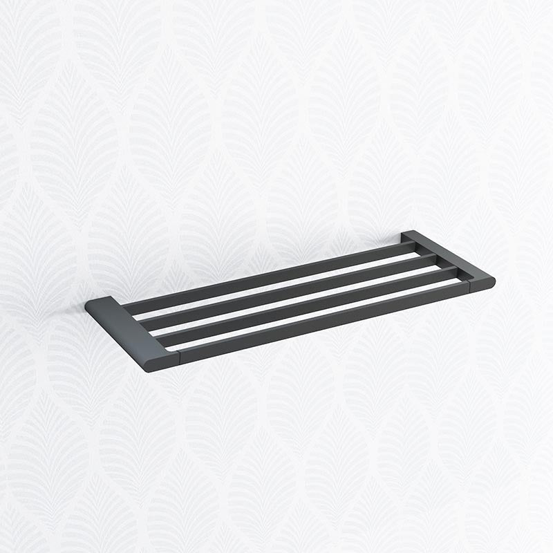 Quavo Black Towel Rack 600mm Brass 4 Bars Wall Mounted Bathroom Products