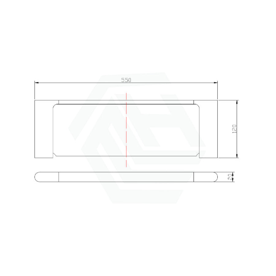 Quavo Matt Black Single Glass Shelf Storage Brass Wall Mounted
