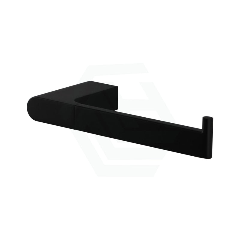Quavo Square Black Toilet Paper Holder Brass Wall Mounted