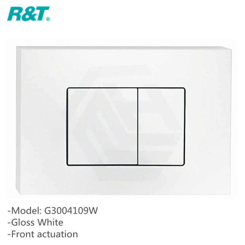 R&t Framed Inwall Concealed Cistern For Wall Hung Toilet Pan Chrome Black White Push Button