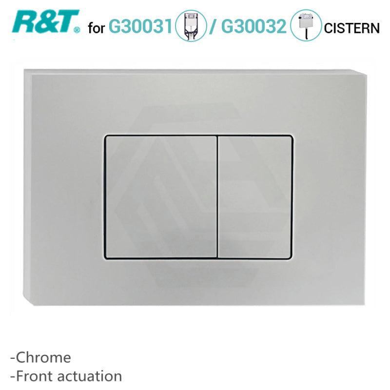R&T Toilet Button For Inwall Concealed Cistern Square Chrome