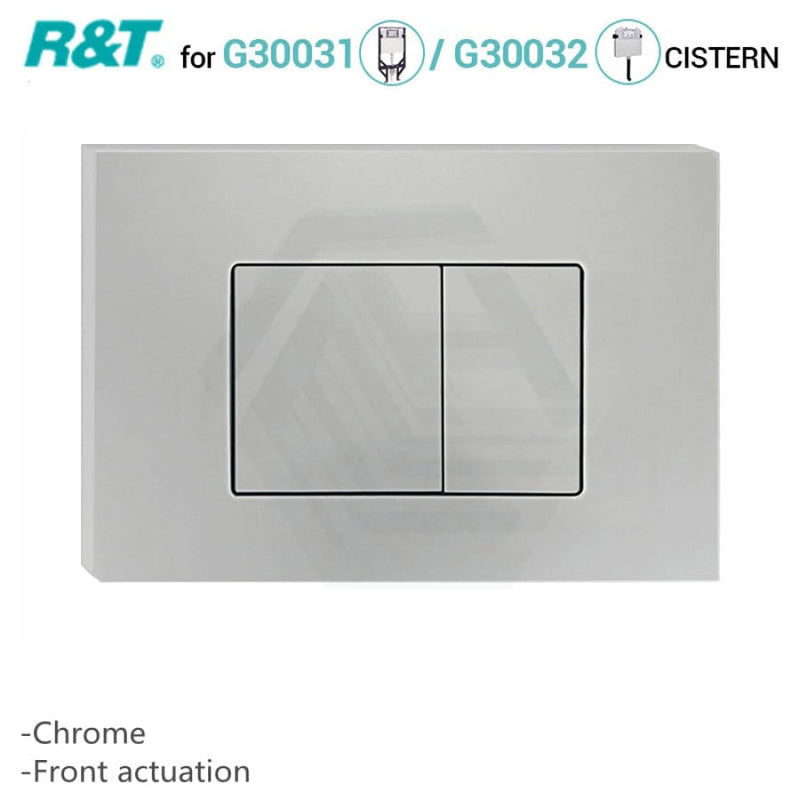 R&T Toilet Button For In-Wall Concealed Cistern Chrome Surface G3004109 Toilets Push Buttons