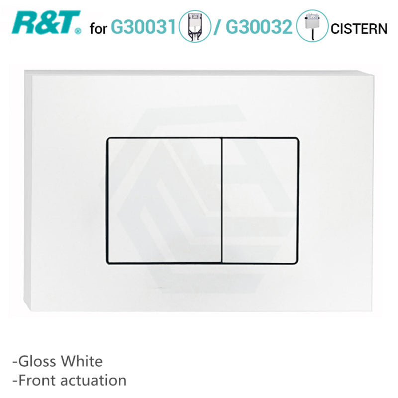 R&T Toilet Button For Inwall Concealed Cistern Square White