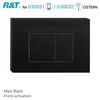 R&T Toilet Button For In-Wall Concealed Cistern Matt Black Surface G3004109B Toilets Push Buttons