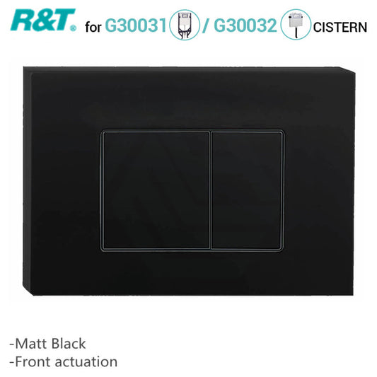 R&T Toilet Button For Inwall Concealed Cistern Square Matt Black
