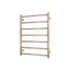 Radiant Champagne Heated Round Ladder Towel Rail 600 X 800Mm 7 Bars Bottom Left Rails