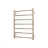 Radiant Champagne Heated Round Ladder Towel Rail 600 X 800Mm 7 Bars Bottom Left Rails