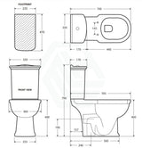 Rak Washington Ivory Close-Coupled Toilet Suite Vintage Boxed Rim Pan Tornado Suites
