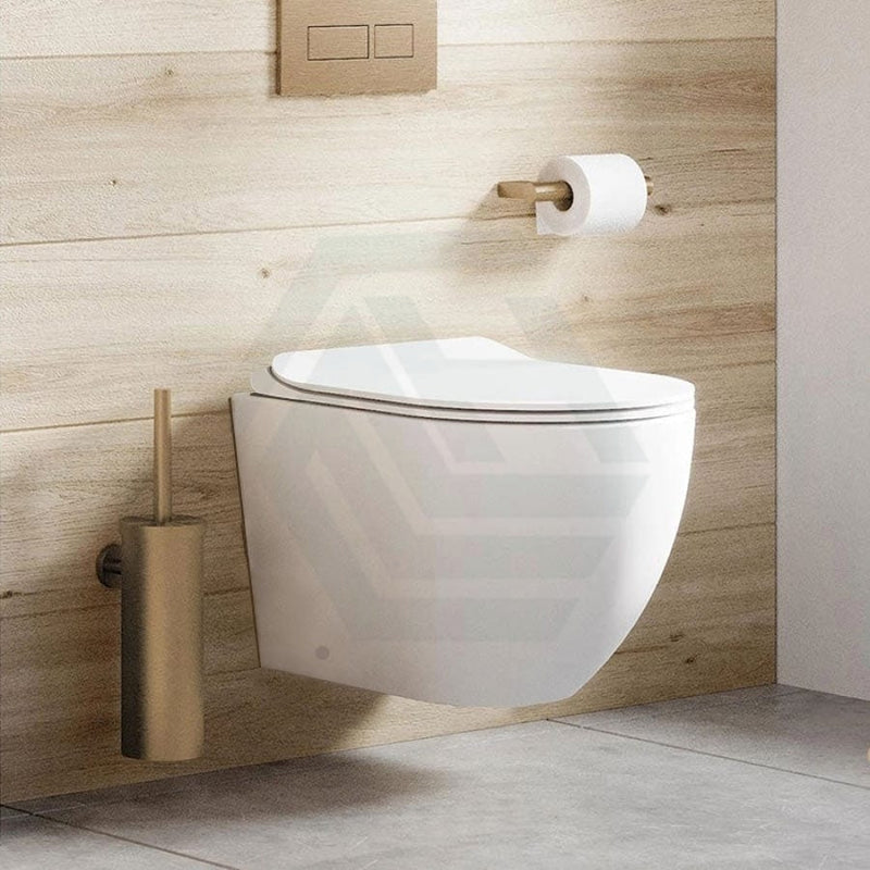Raul Rimless Wall Hung Toilet Pan With Geberit Frameless Inwall Concealed Cistern Sigma8 Push