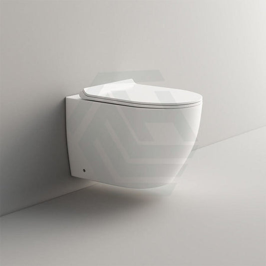 Raul Rimless Wall Hung Toilet Pan With Inwall Cistern Flush Button Suites