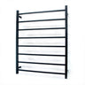 Radiant Heated Square Ladder Towel Rail 8 Bar 800x1000mm - Chrome/Matte Black