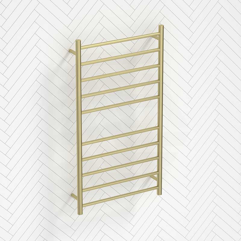 Radiant 600 x 1100mm Heated Round Ladder Towel Rail 10 Bars Variant Colour Available