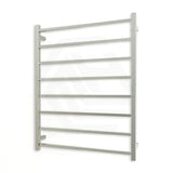 Radiant Heated Square Ladder Towel Rail 8 Bar 800x1000mm - Chrome/Matte Black