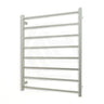 Radiant Heated Square Ladder Towel Rail 8 Bar 800x1000mm - Chrome/Matte Black