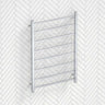 Radiant Heated Square Ladder Towel Rail 8 Bar 800x1000mm - Chrome/Matte Black