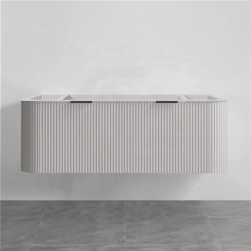 Rio 900/1200/1500Mm Bathroom Linear Surface Vanity Wall Hung Single/Double Drawer Plywood White