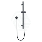 Round Black Sliding Shower Rail With 3 Mode Handheld Set