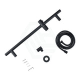 Round Black Sliding Shower Rail With 3 Mode Handheld Set