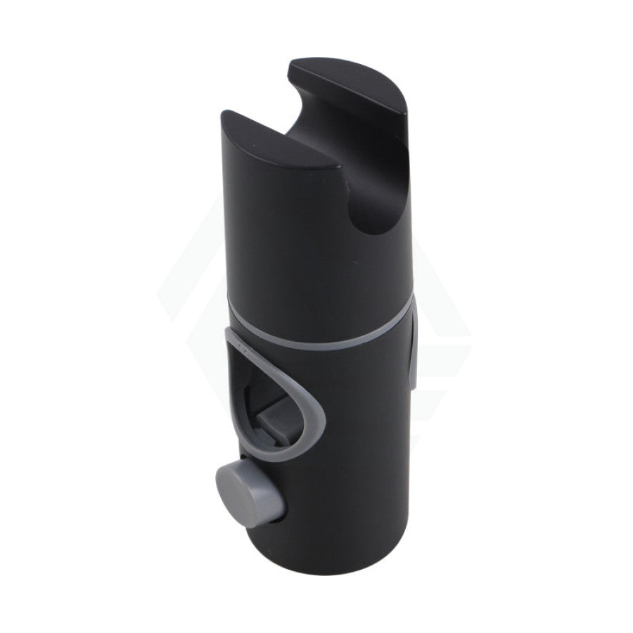 Round Black Top Water Inlet Twin Shower Rail With Diverter