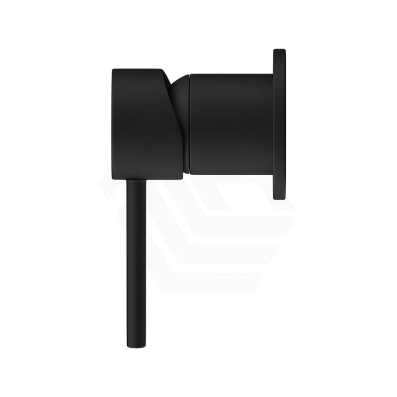 Round Brass Matt Black Shower/Bath Mixer With Diverter Wall Mixers
