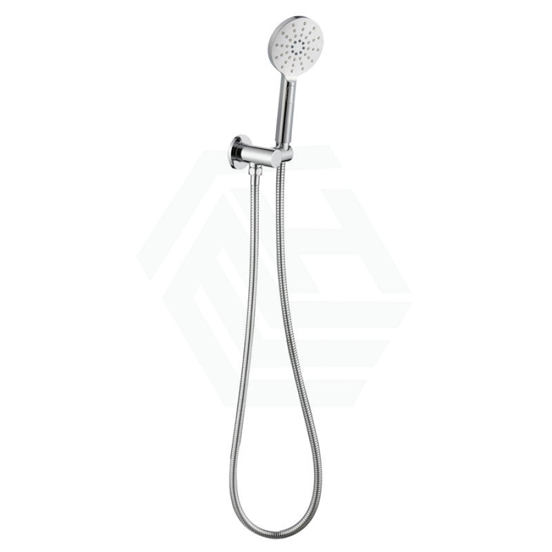 Round Chrome 3 Functions Handheld Shower With Wall Bracket Set Bathroom Products
