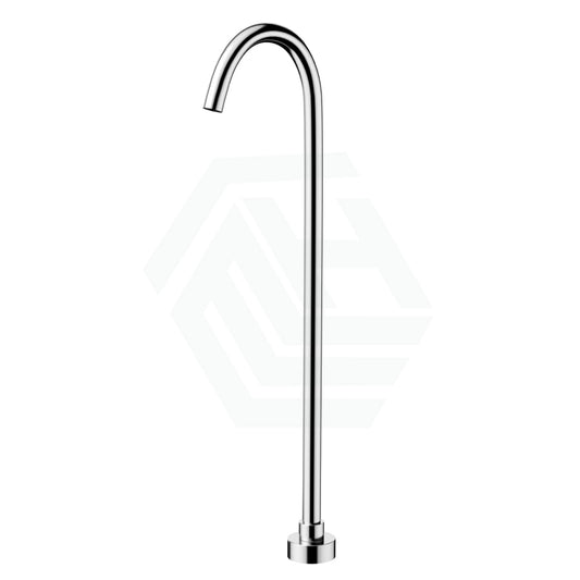 Round Chrome Stainless Steel Freestanding Bath Spout Floor Mounted Mixers