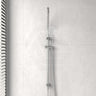 Round Chrome Top Water Inlet Twin Shower Rail With Diverter Rails