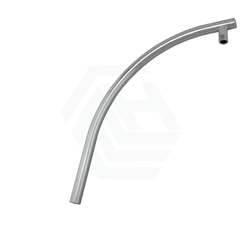 Round Chrome Top Water Inlet Twin Shower Rail With Diverter