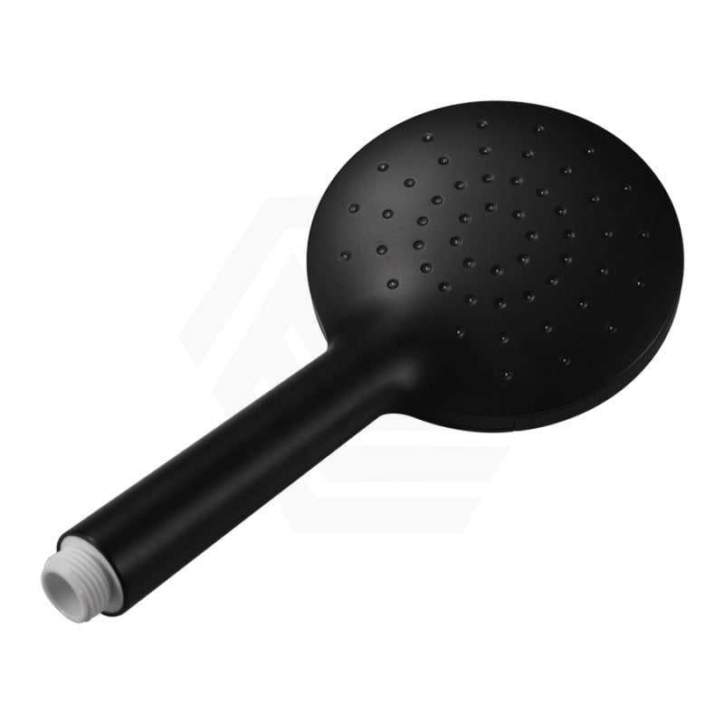 Round Matt Black Abs Handheld Shower Spray Head Only Bathroom Products