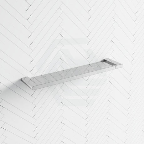 Round Rectangle Metal Shelf Chrome Back To Wall Bathroom Shelves