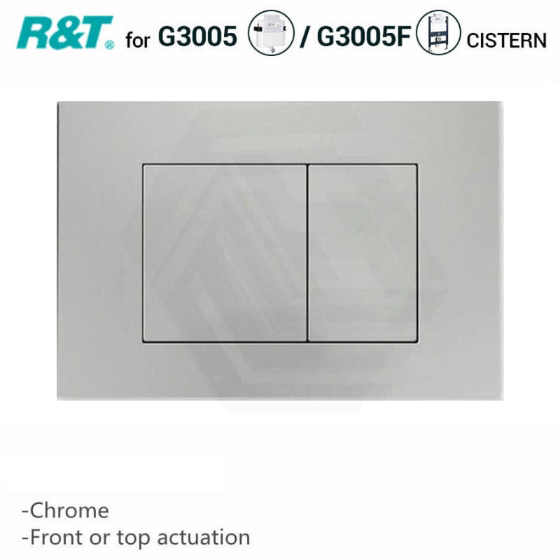 R&T Toilet Button For In-Wall Concealed Cistern Chrome Surface G3005008 Toilets Push Buttons