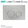 R&T Toilet Button For In-Wall Concealed Cistern Chrome Surface G3005071 Toilets Push Buttons