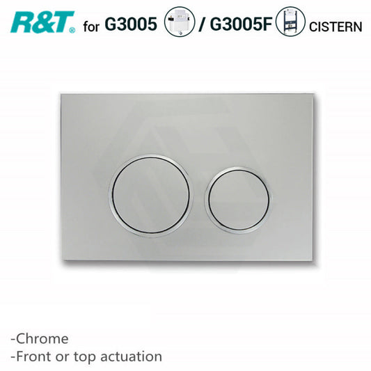 R&T Toilet Flush Button For Inwall Concealed Cistern Round Chrome