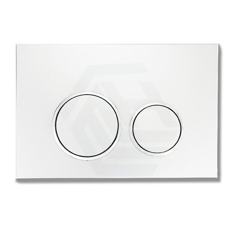 R&T Toilet Button For In-Wall Concealed Cistern Gloss White Surface G3004111W Toilets Push Buttons