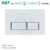 R&T Toilet Button For In-Wall Concealed Cistern Gloss White Surface G3004112W Toilets Push Buttons