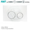 R&T Toilet Button For In-Wall Concealed Cistern Gloss White Surface G3005071W Toilets Push Buttons