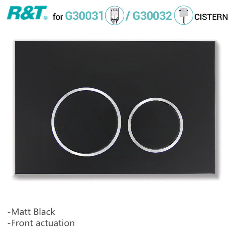 R&T Toilet Button For Inwall Concealed Cistern Round Matt Black