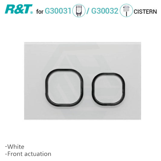 R&T Toilet Button For In-Wall Concealed Cistern White Surface G3100003 Toilets Push Buttons