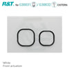 R&T Toilet Button For In-Wall Concealed Cistern White Surface Glass Plate G3100003 Toilets Push