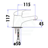 Ruby Solid Brass Chrome Short Basin Mixer Mixers