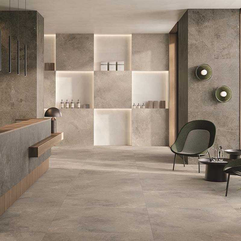 RAK Baltico Light Grey Matt In & Out Stone Look 300/600/1200mm Tile