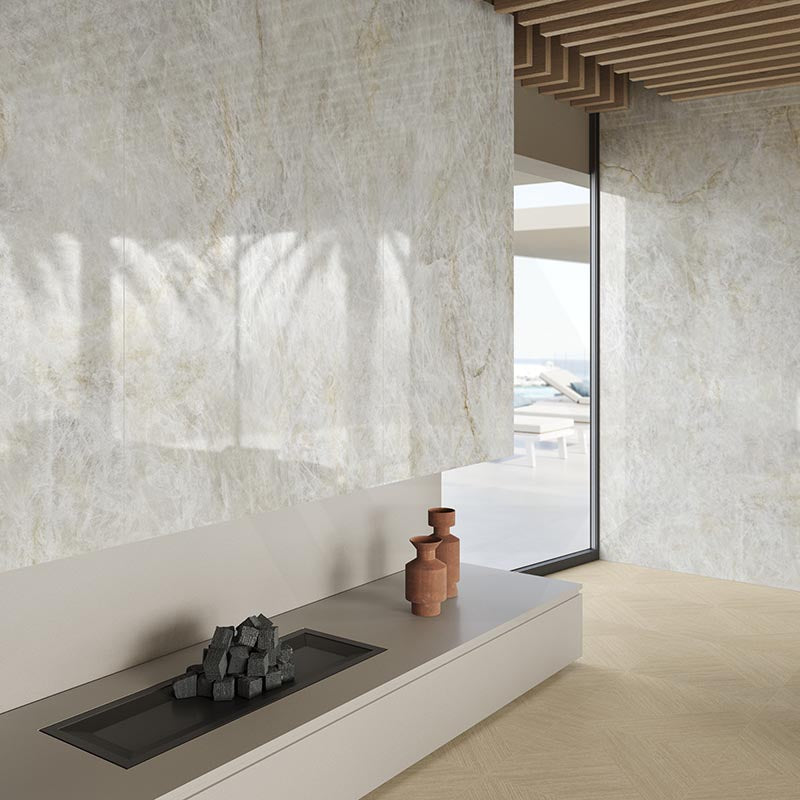 RAK Crystal White Polished Marble Look 300/600/1200mm Tile