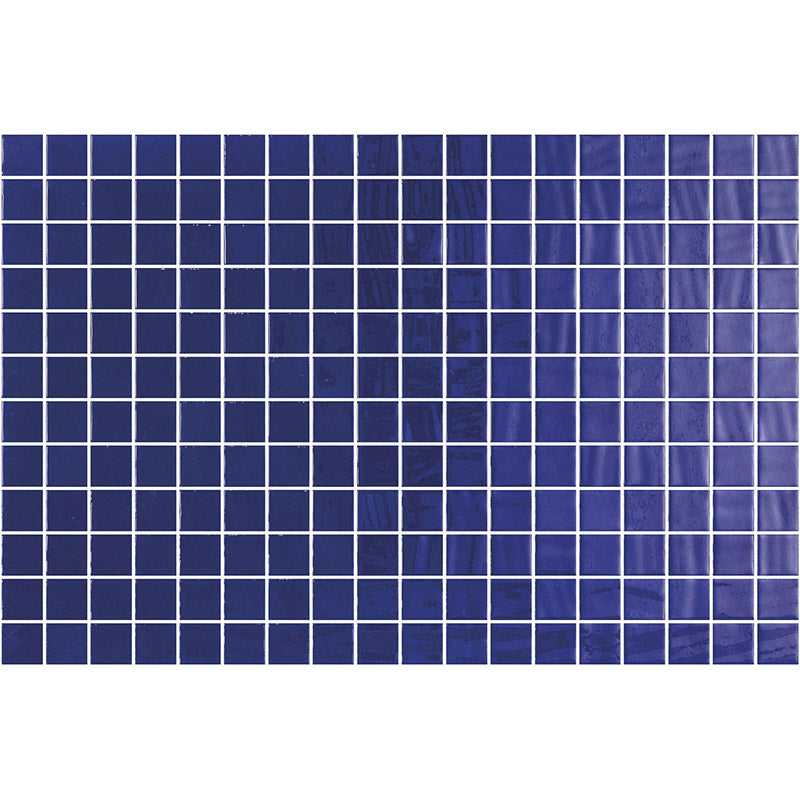 Onix Lisa Dark Blue Gloss Glass Mosaic Tile 310x467mm Sheet (25x25mm Chip Piece)