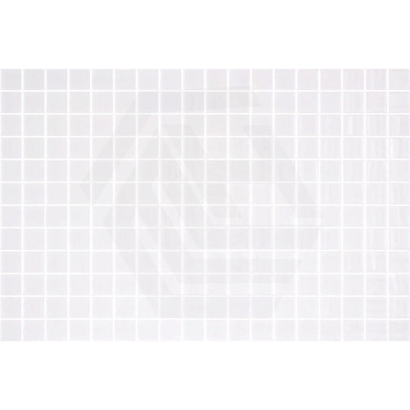 Onix Lisa White Gloss Glass Mosaic Tile 310x467mm Sheet (25x25mm Chip Piece)